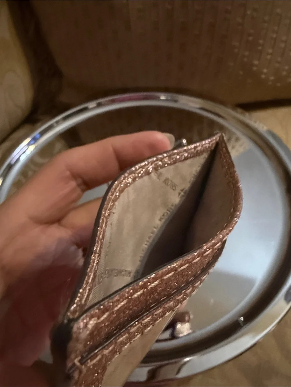 Michael Kors Travel Glitter Card Case EUC